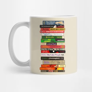 Classic Banned Books Stack Mug